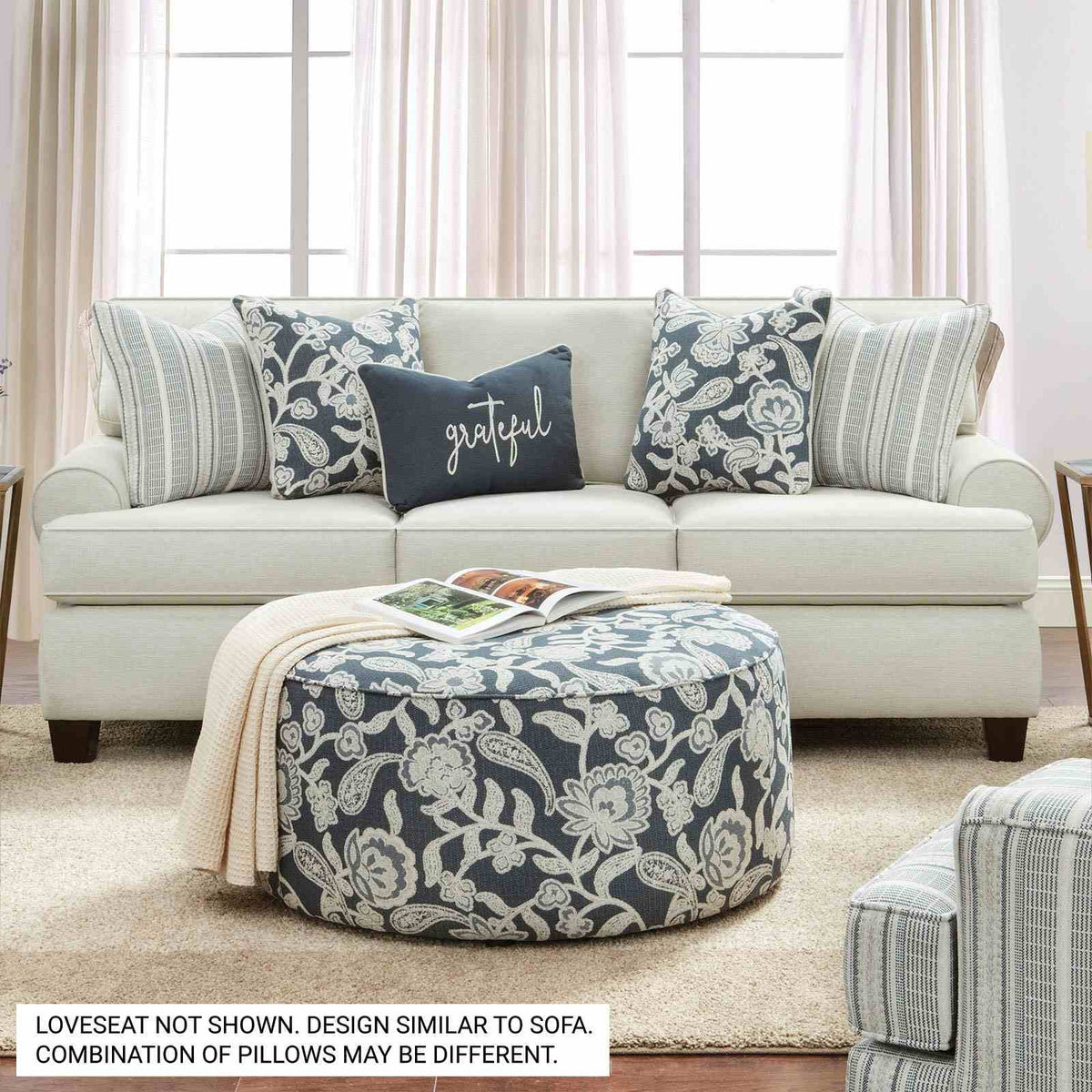 Porthcawl Ivory Transitional Living Room Set
