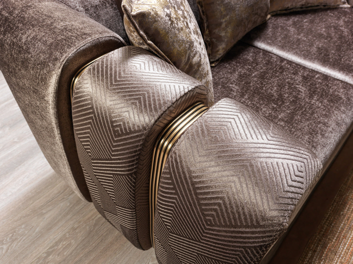 Santana Coffee Velvet Loveseat