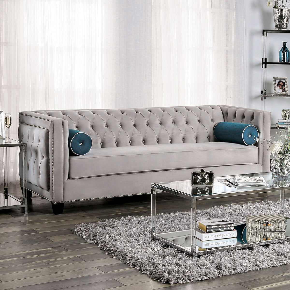 Silvan Gray Transitional Living Room Set