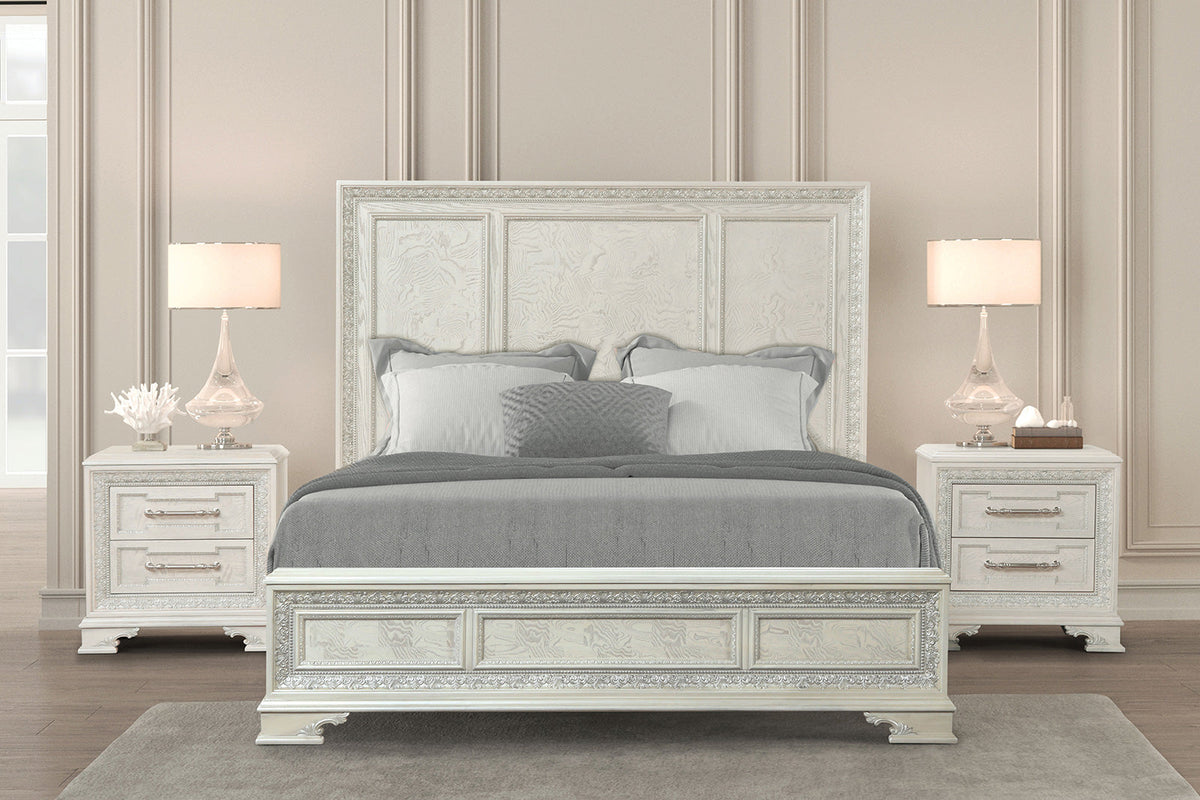 Stella Mia Creamy White King Bed