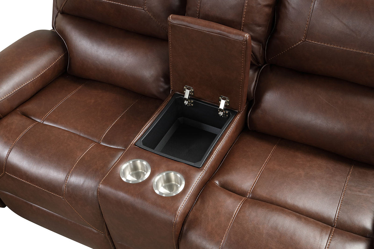 Tepic Brown Transitional Reclining Living Room Set