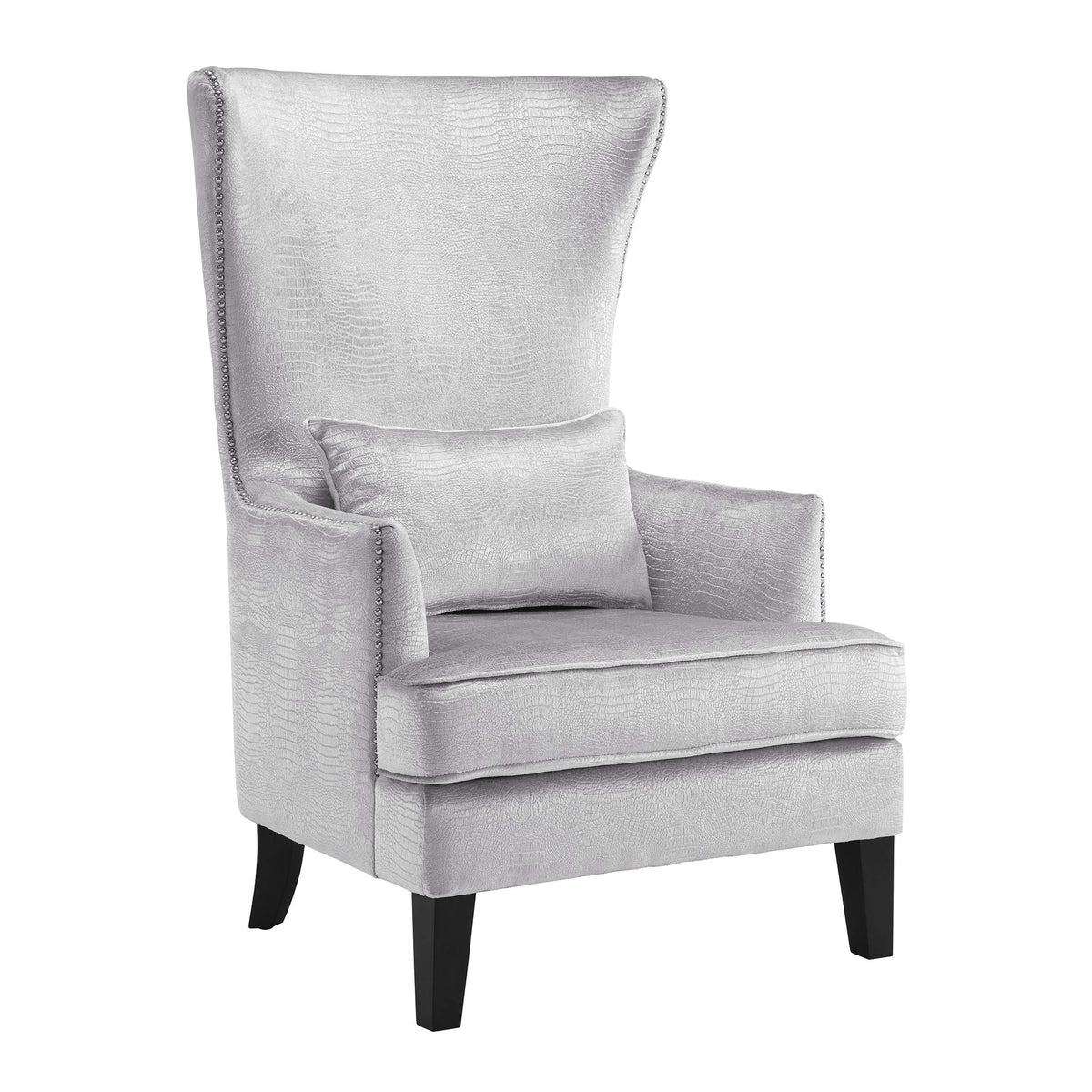 Bristol Silver Croc Tall Chair