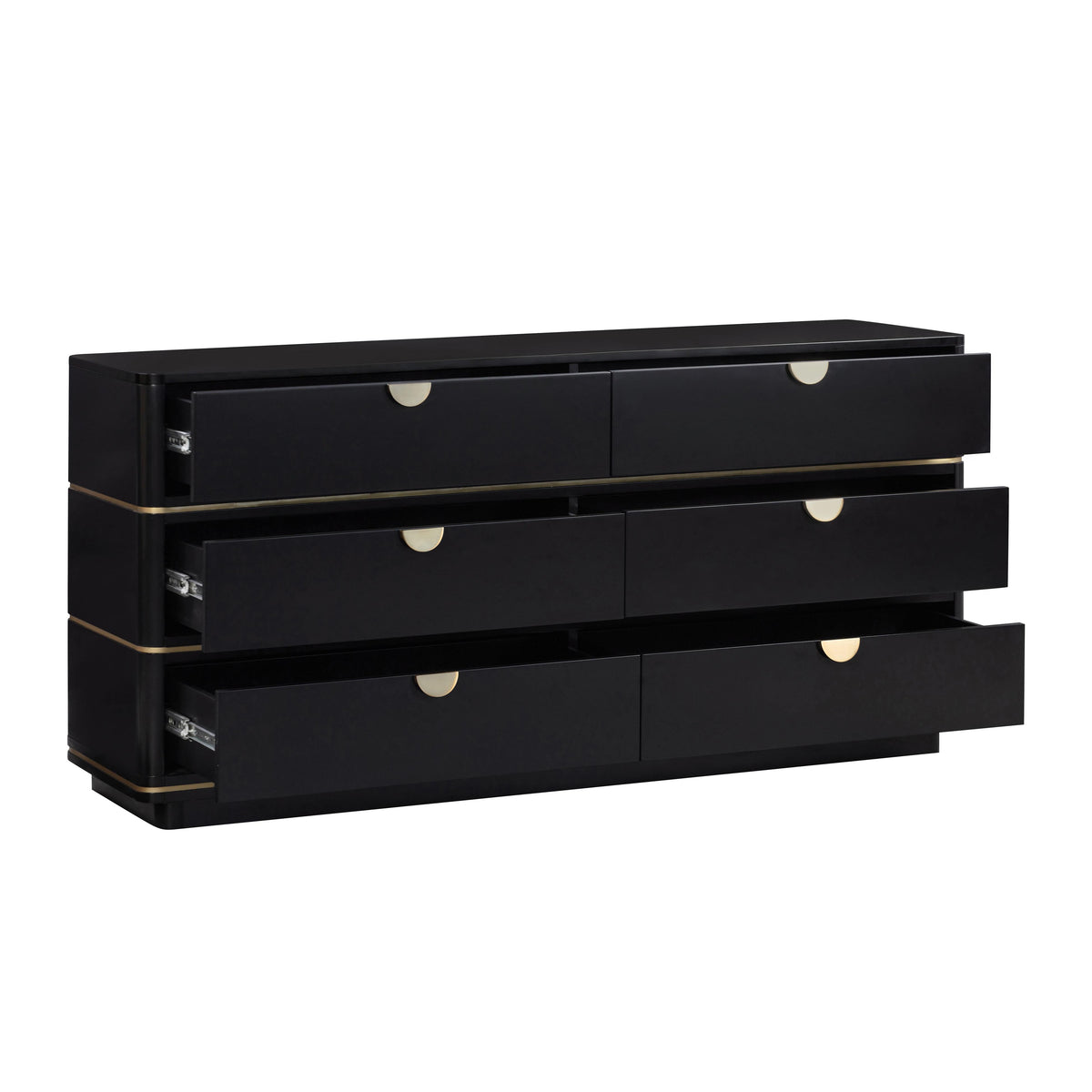 Julieta Black 6 Drawer Dresser