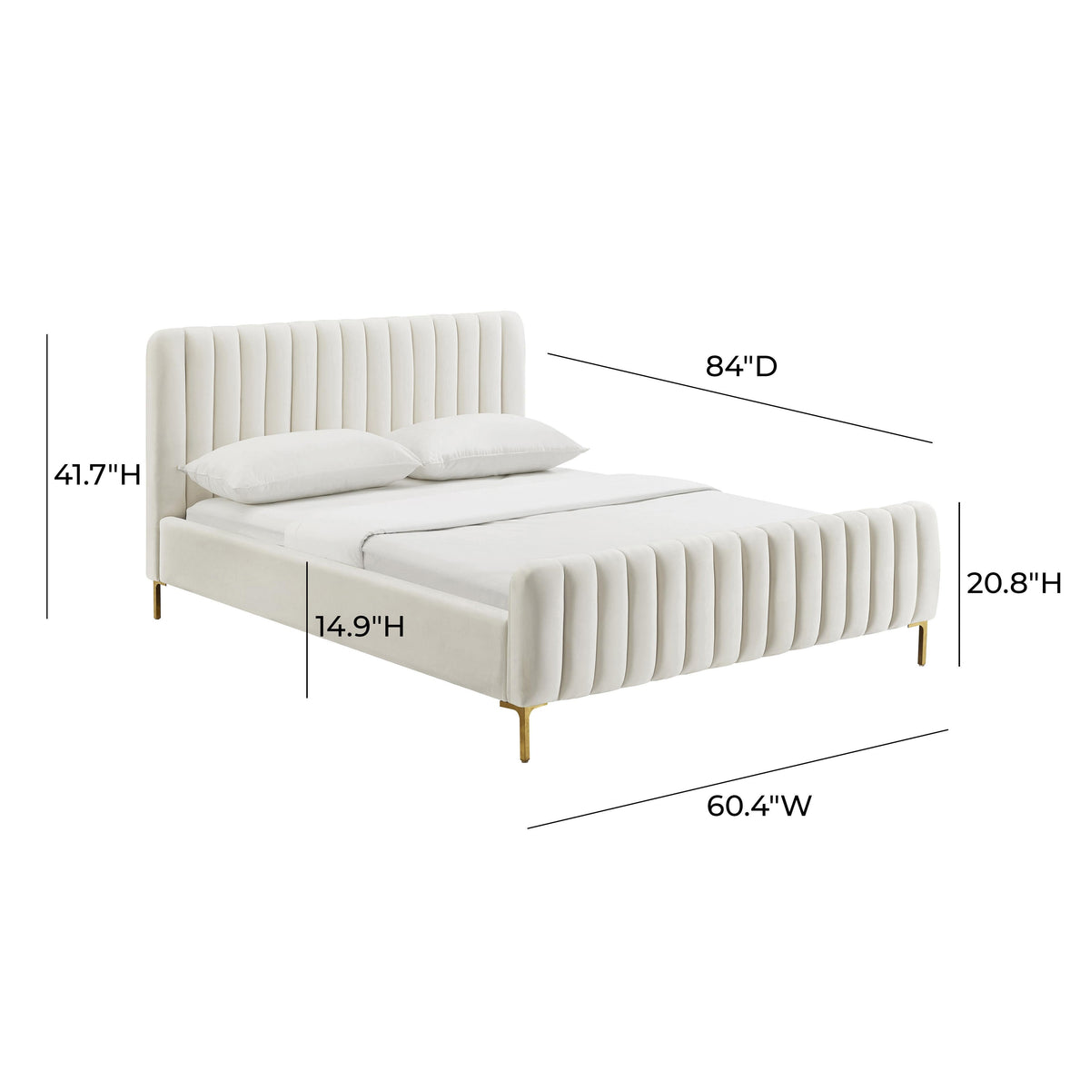 Angela Cream Bed in Full