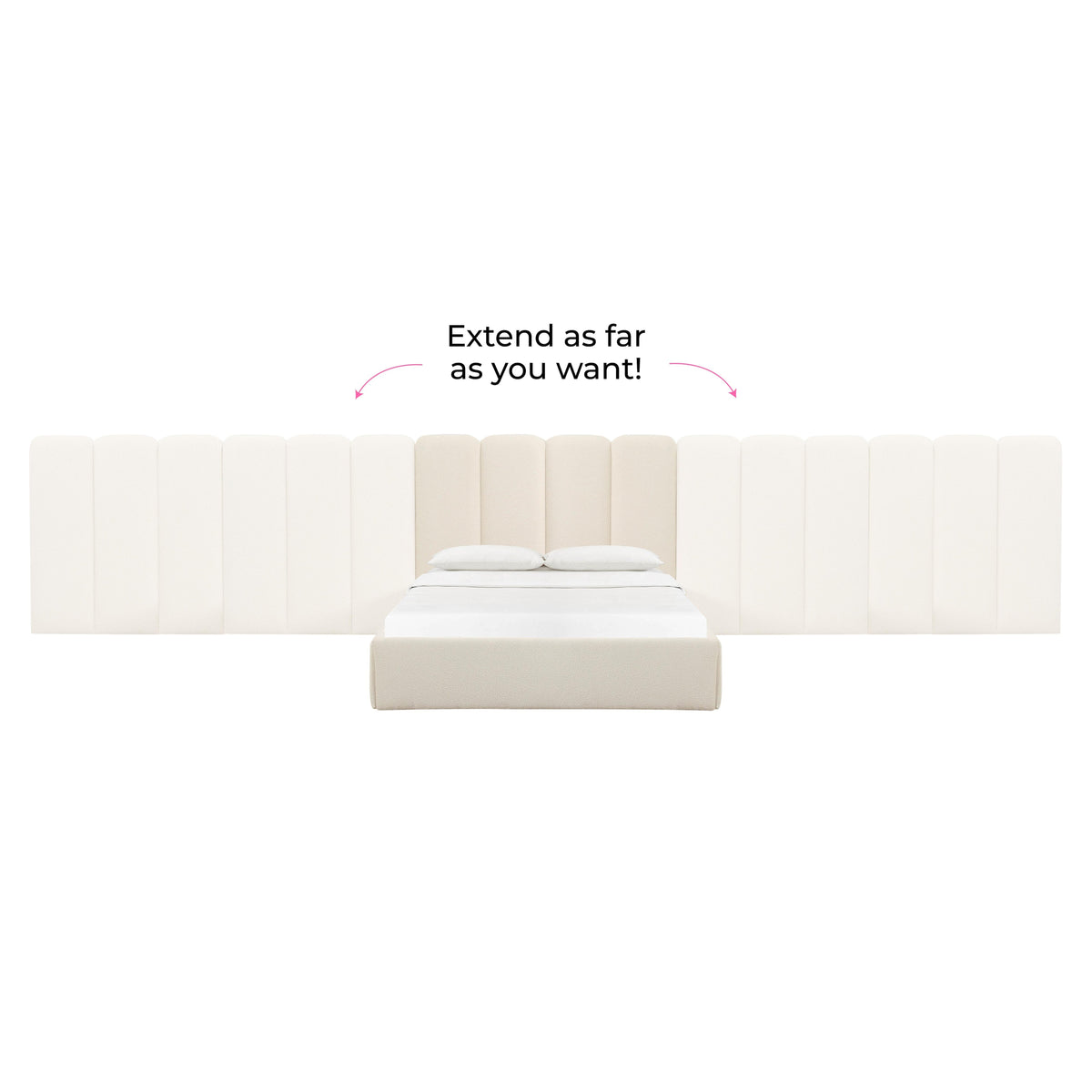 Palani Cream Boucle Wings - Queen or King (Set of 2)