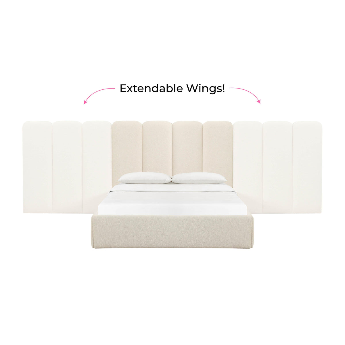 Palani Cream Boucle King Bed