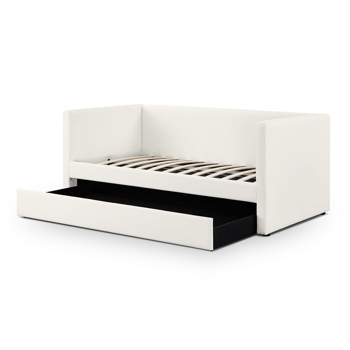 Alice Cream Linen Twin Trundle Bed
