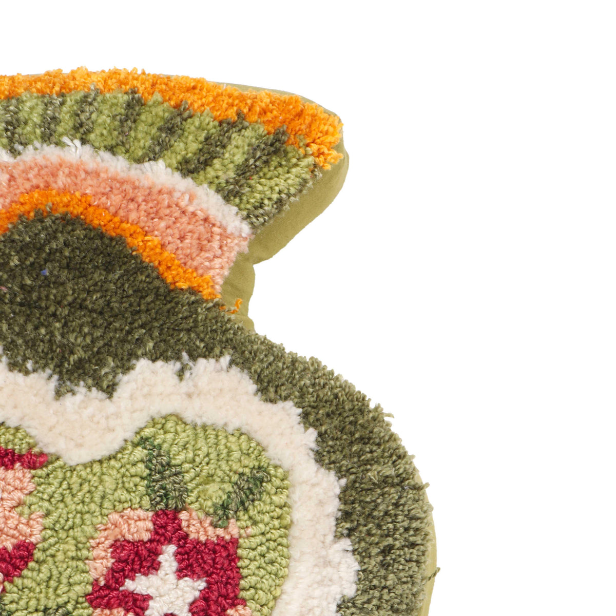 Amphorae Green Tufted Accent Pillow