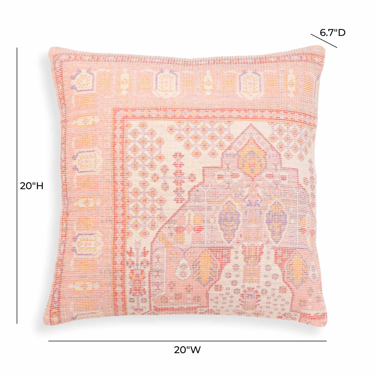 Persia Pink 20" Square Accent Pillow