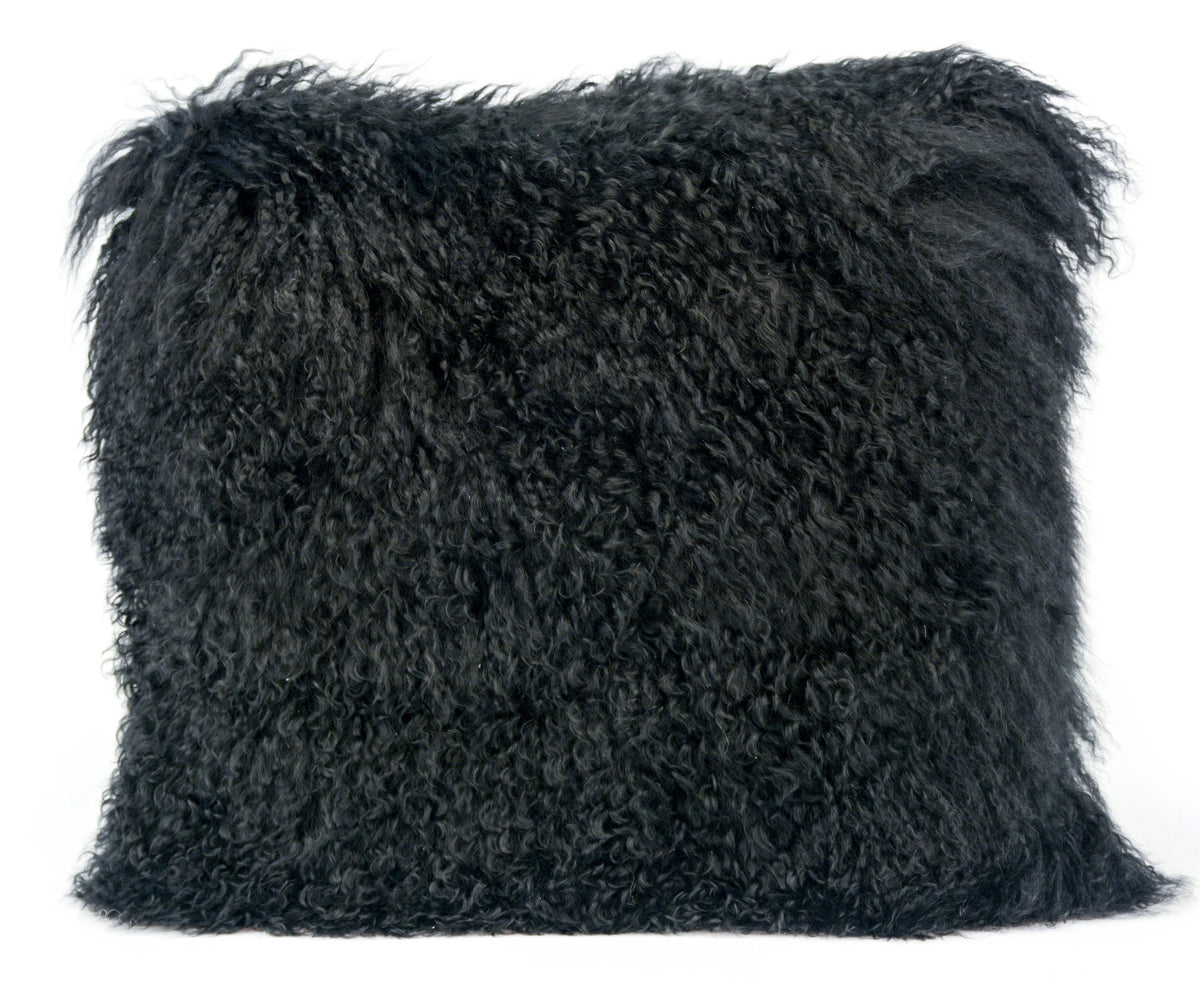 Tibetan Sheep Black Large Pillow