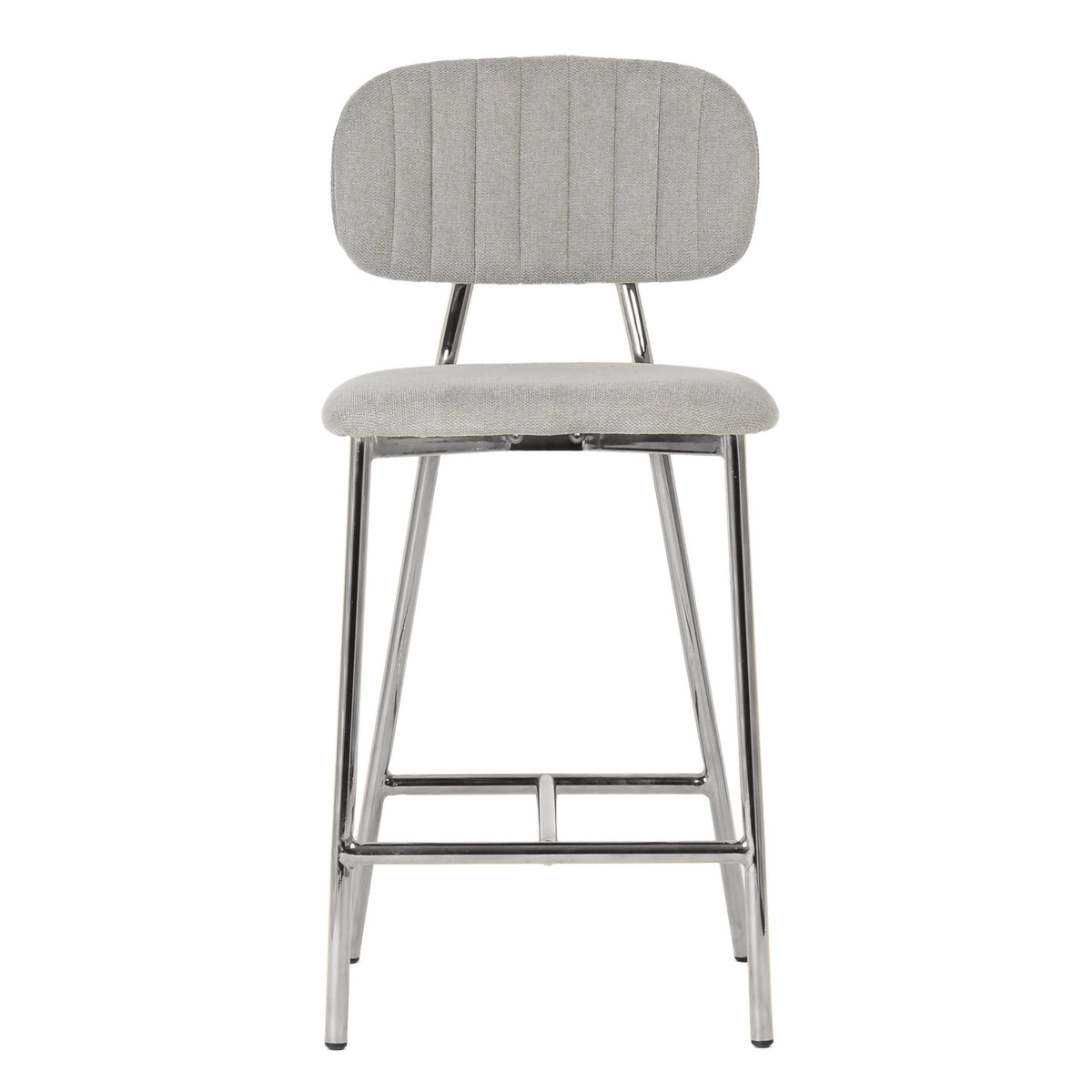 Ariana Grey Counter Stool - Silver Legs (Set of 2)