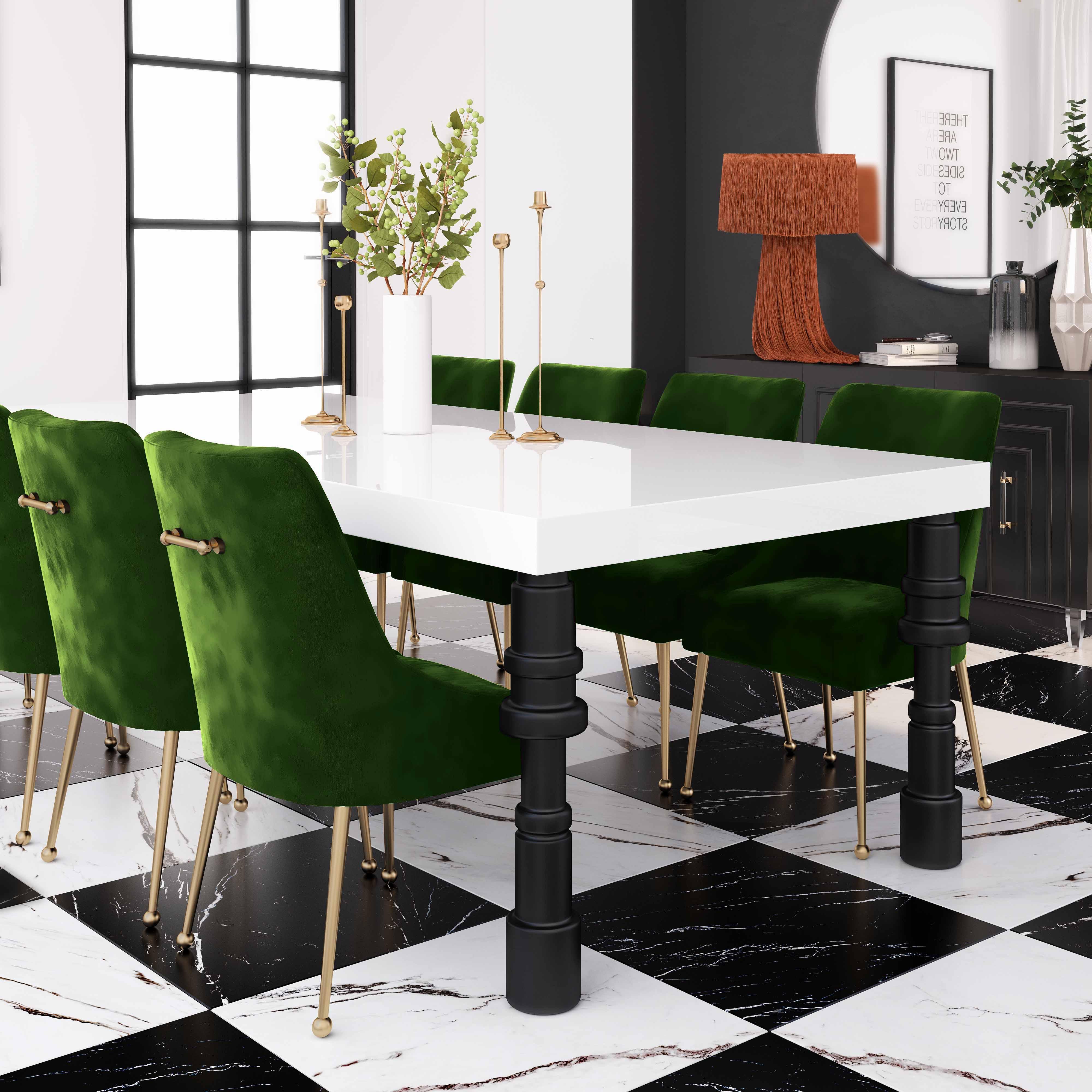 Beatrix Green Velvet Side Chair - UK