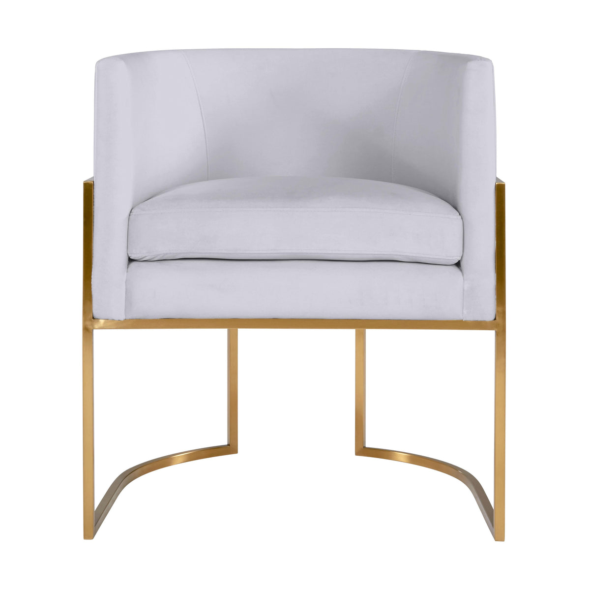 Giselle Grey Velvet Dining Chair with Gold Leg - UK
