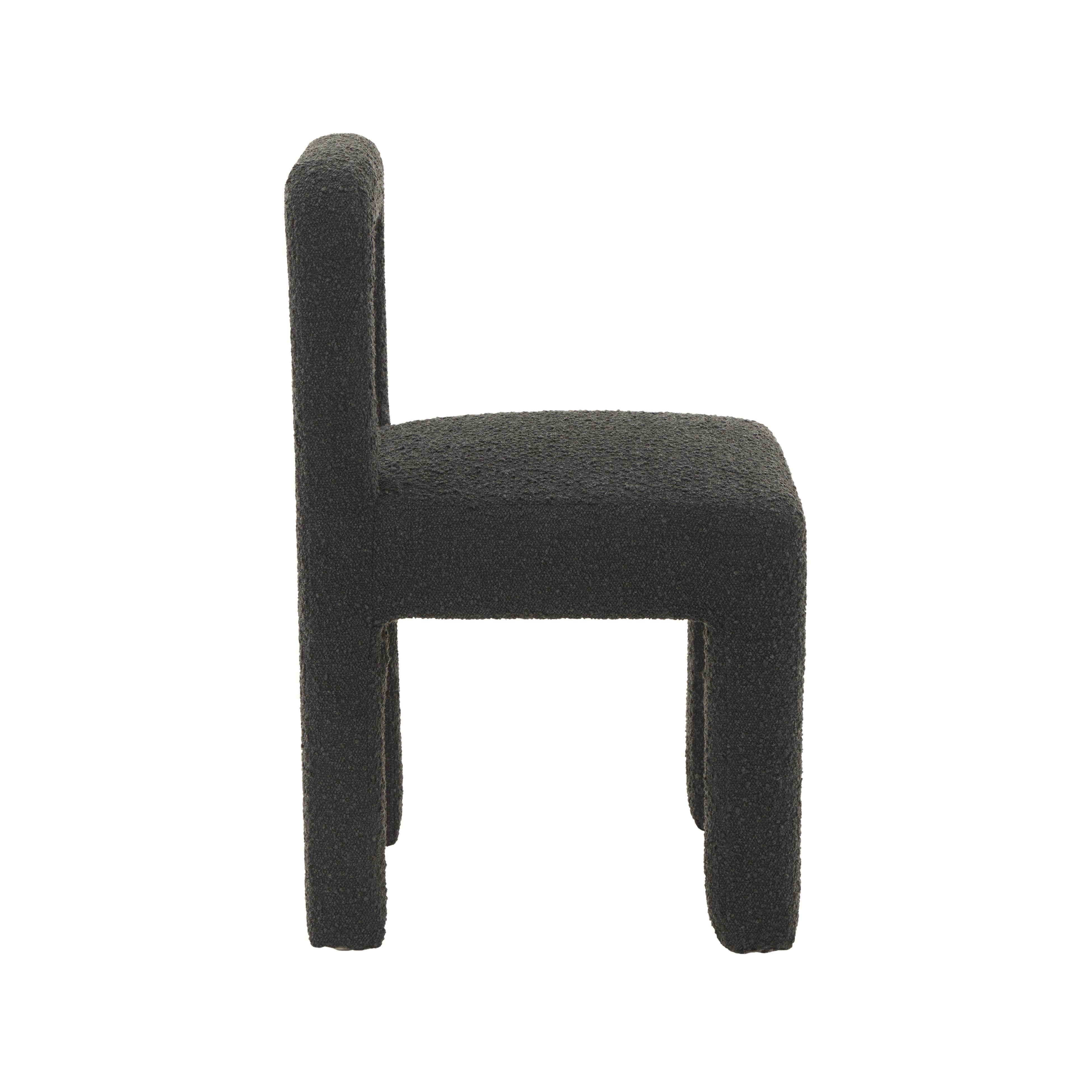 Hazel Black Boucle Dining Chair - UK