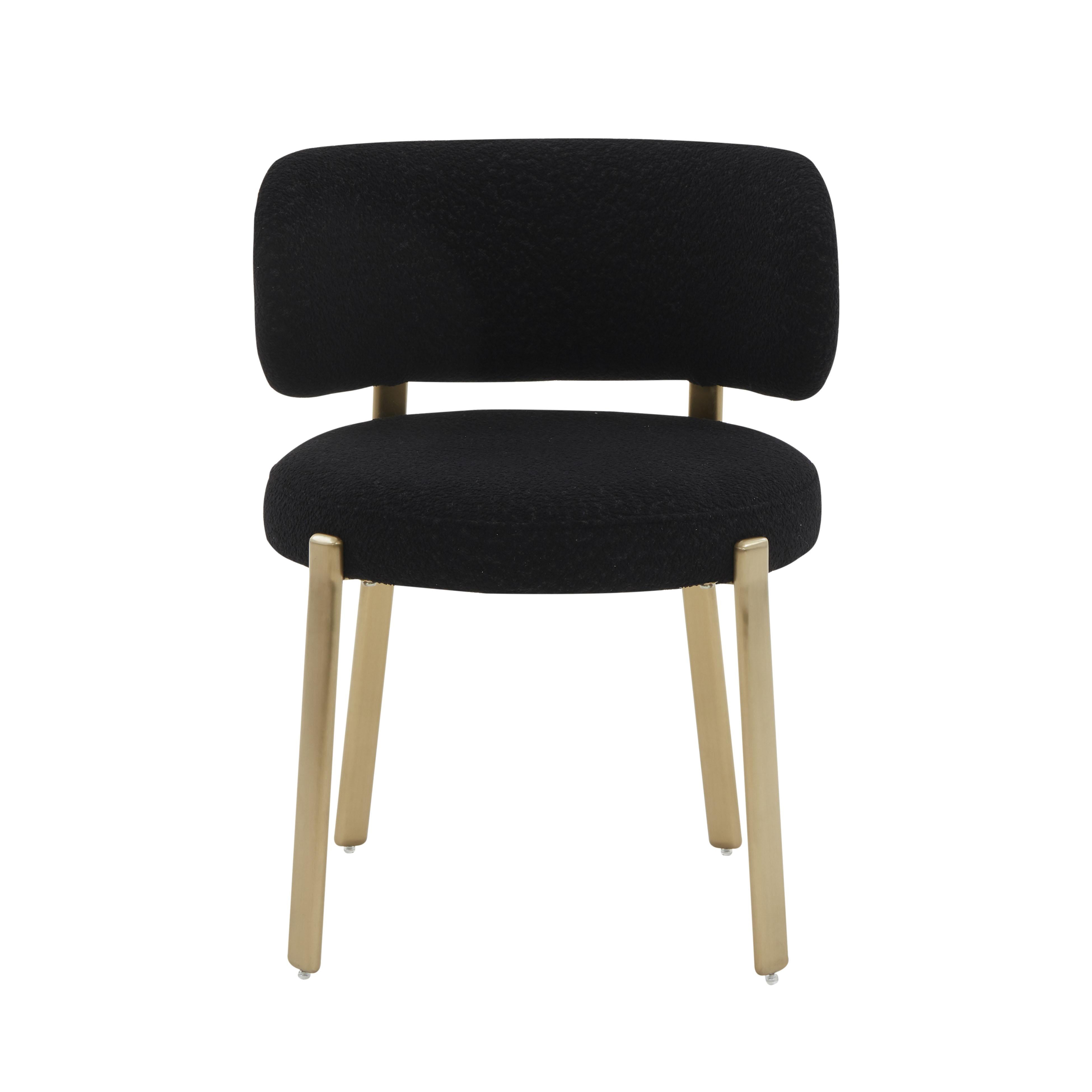 Margaret Black Boucle Dining Chair - UK