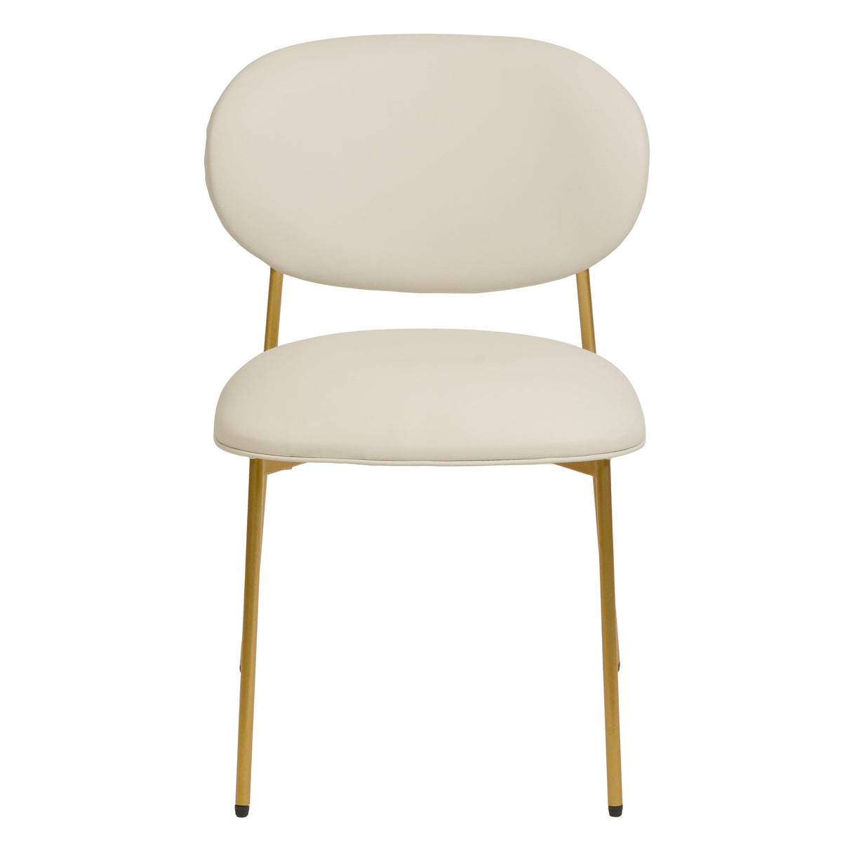 McKenzie Cream Performance Vegan Leather Stackable Dining Chair - Set of 2