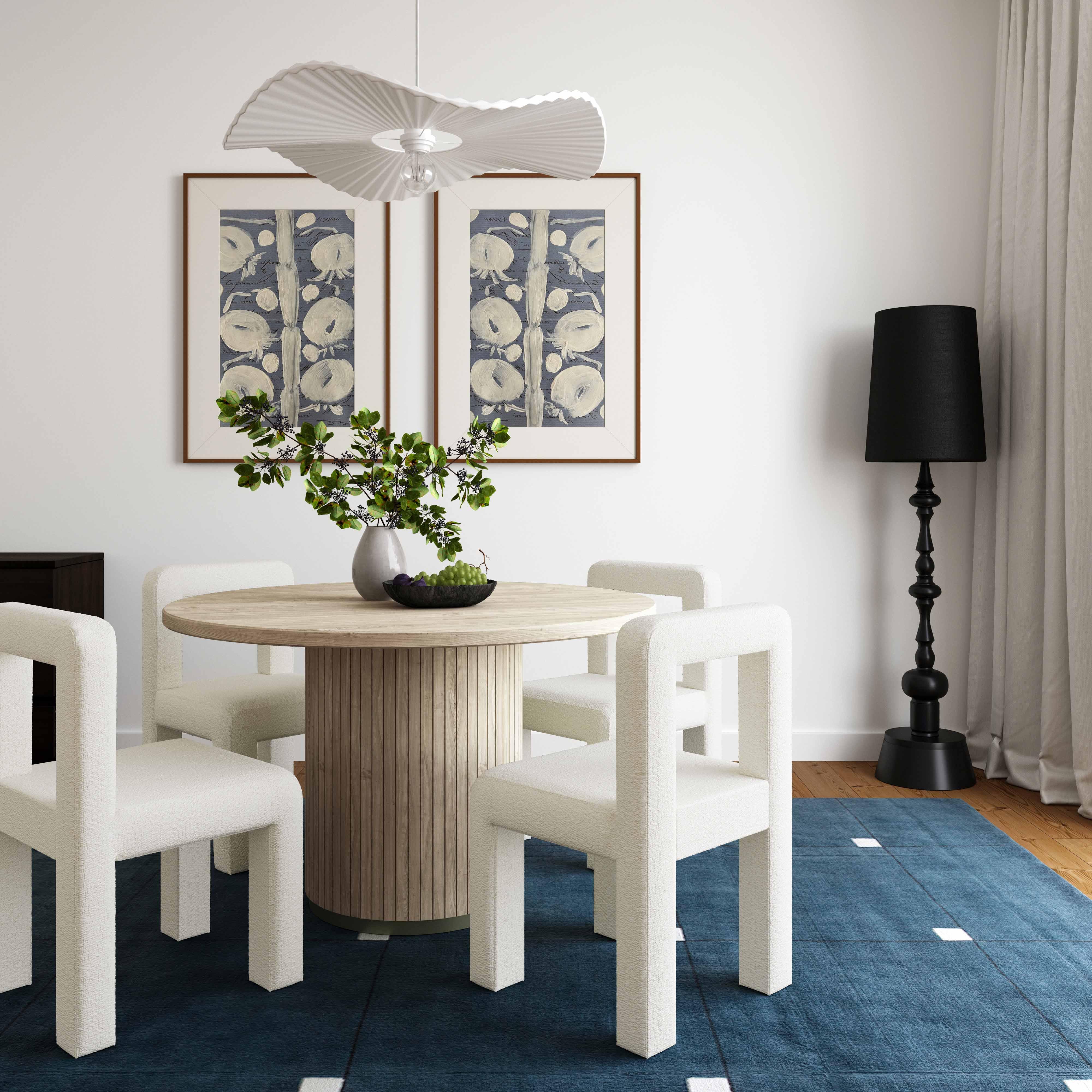 Hazel Cream Boucle Dining Chair - UK