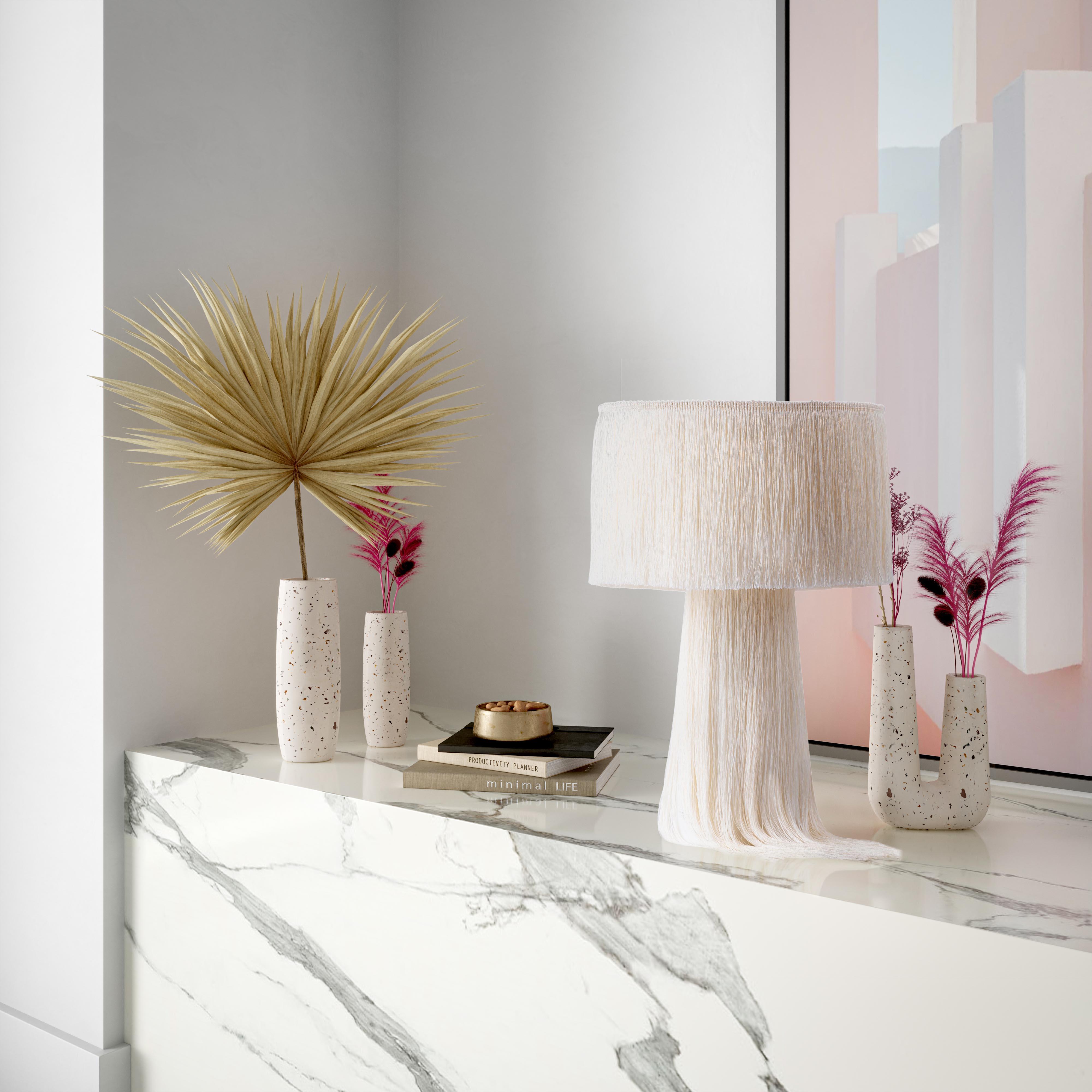 Atolla Cream Tassel Table Lamp - UK