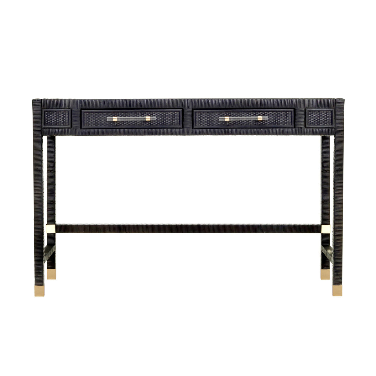 Amara Charcoal Rattan Desk