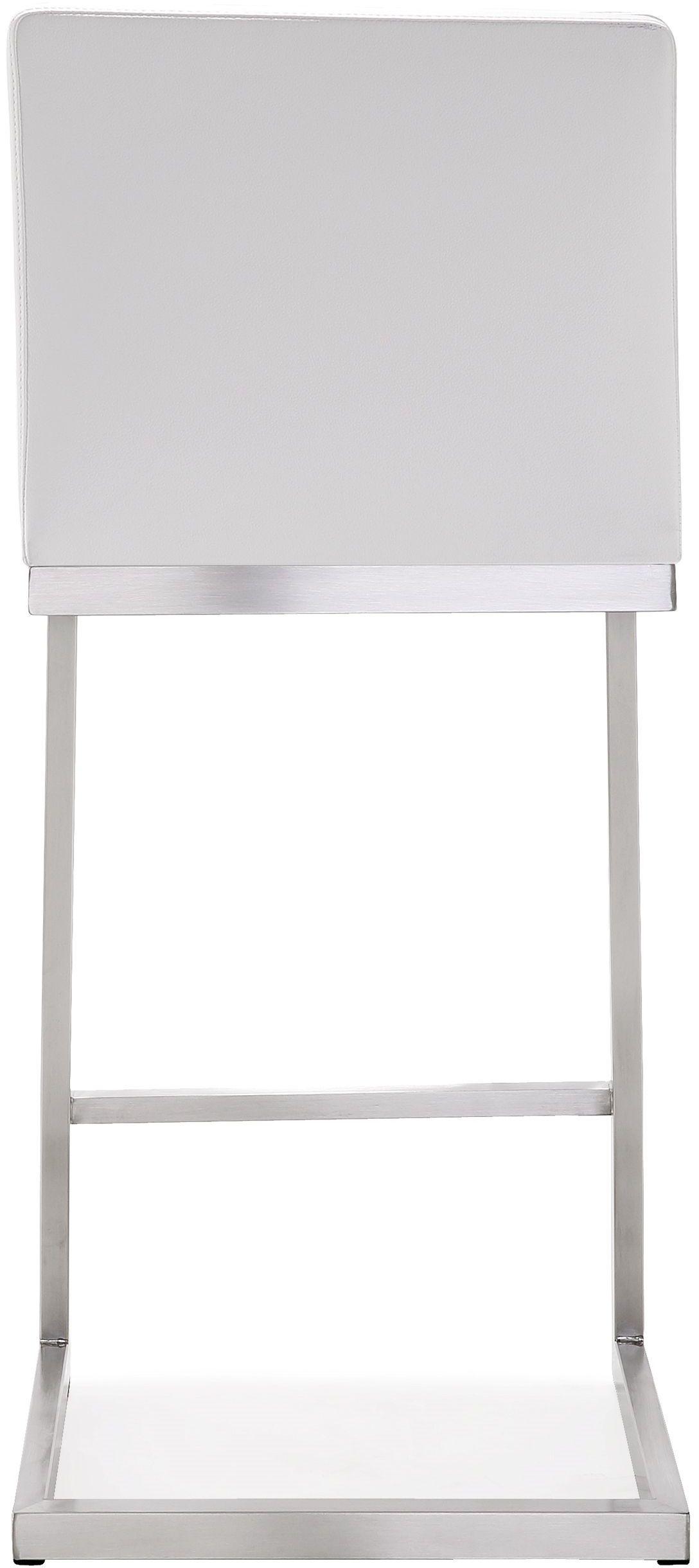 Parma White Stainless Steel Counter Stool - Set of 2 - UK