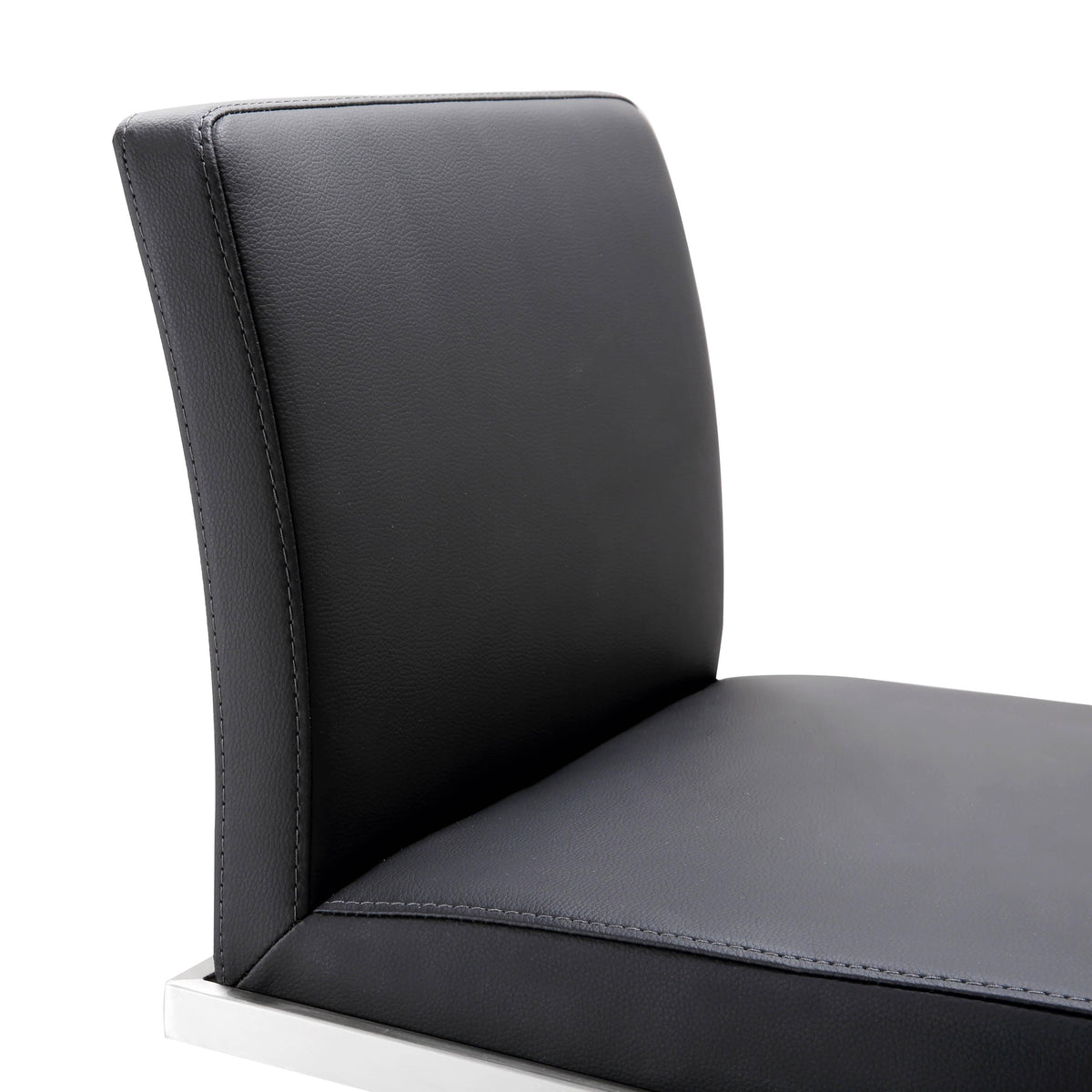 Amalfi Black Vegan Leather Adjustable Stool - UK