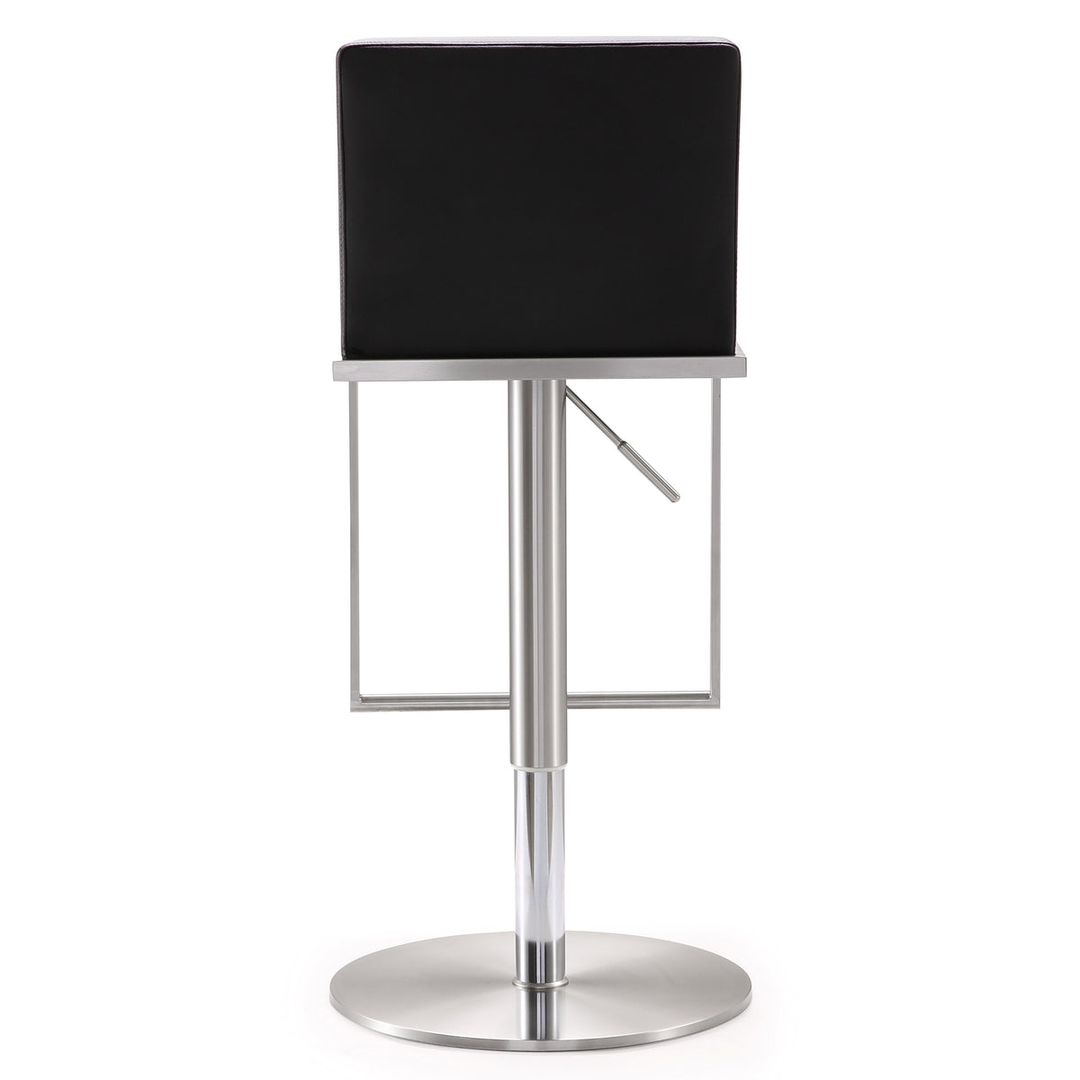 Amalfi Black Performance Vegan Leather Adjustable Stool