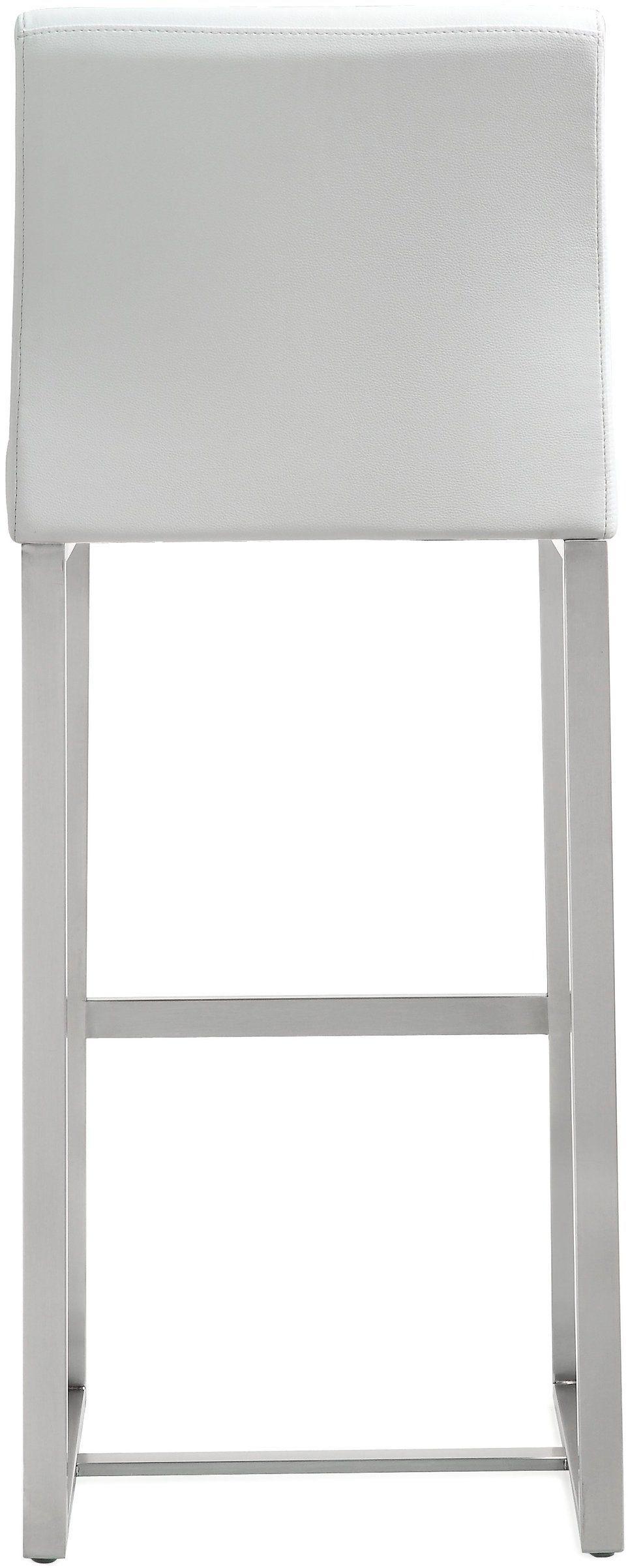 Denmark White Stainless Steel Barstool - Set of 2 - UK