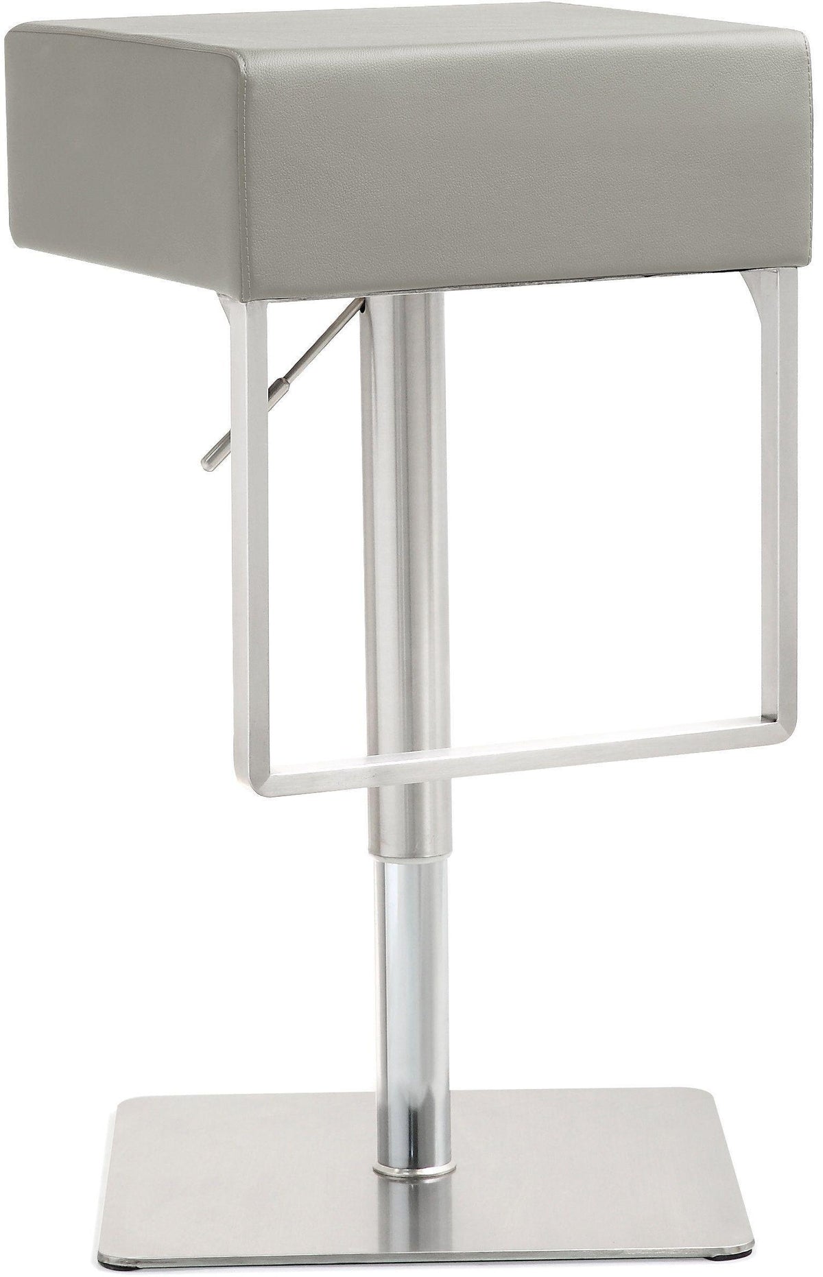 Seville Light Grey Performance Vegan Leather Adjustable Barstool