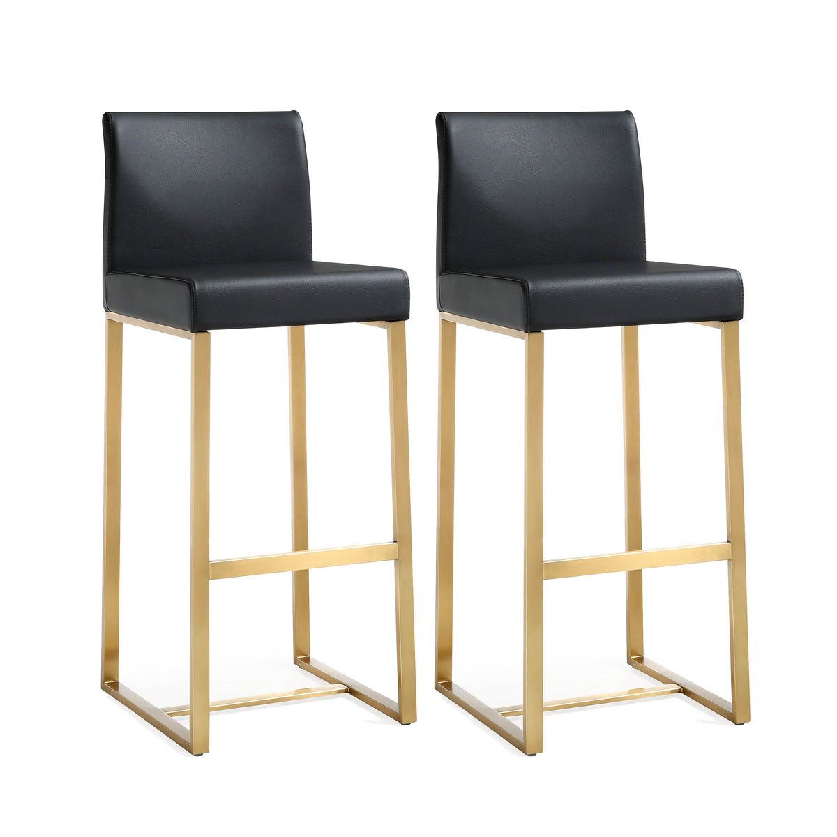 Denmark Black Gold Steel Barstool - Set of 2 - UK