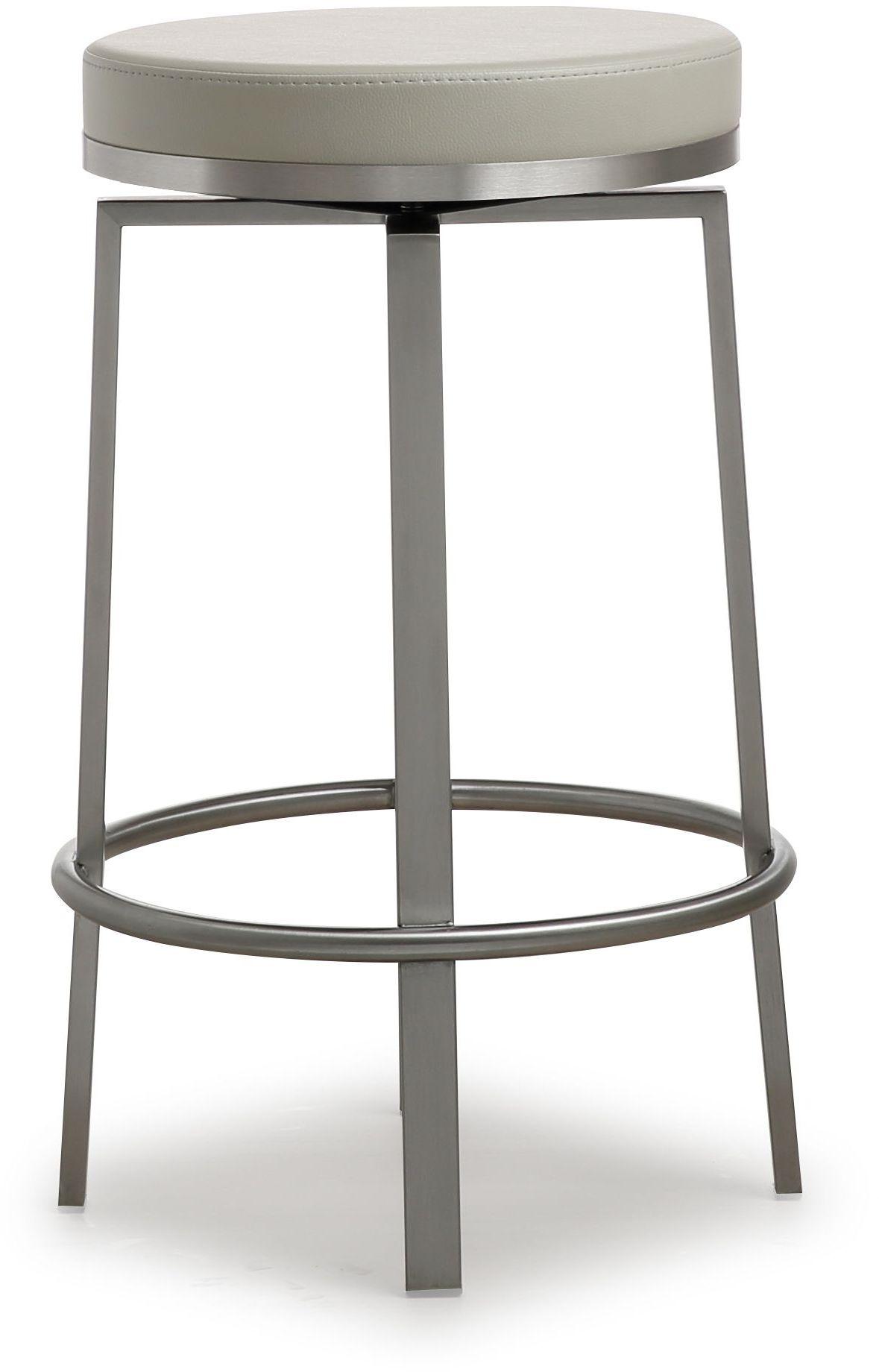 Pratt Light Grey Swivel Counter Stool - Set of 2