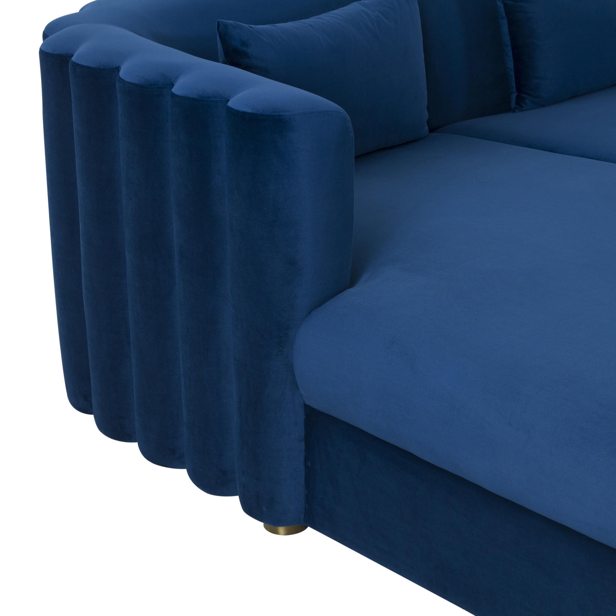Callie Navy Velvet Sectional
