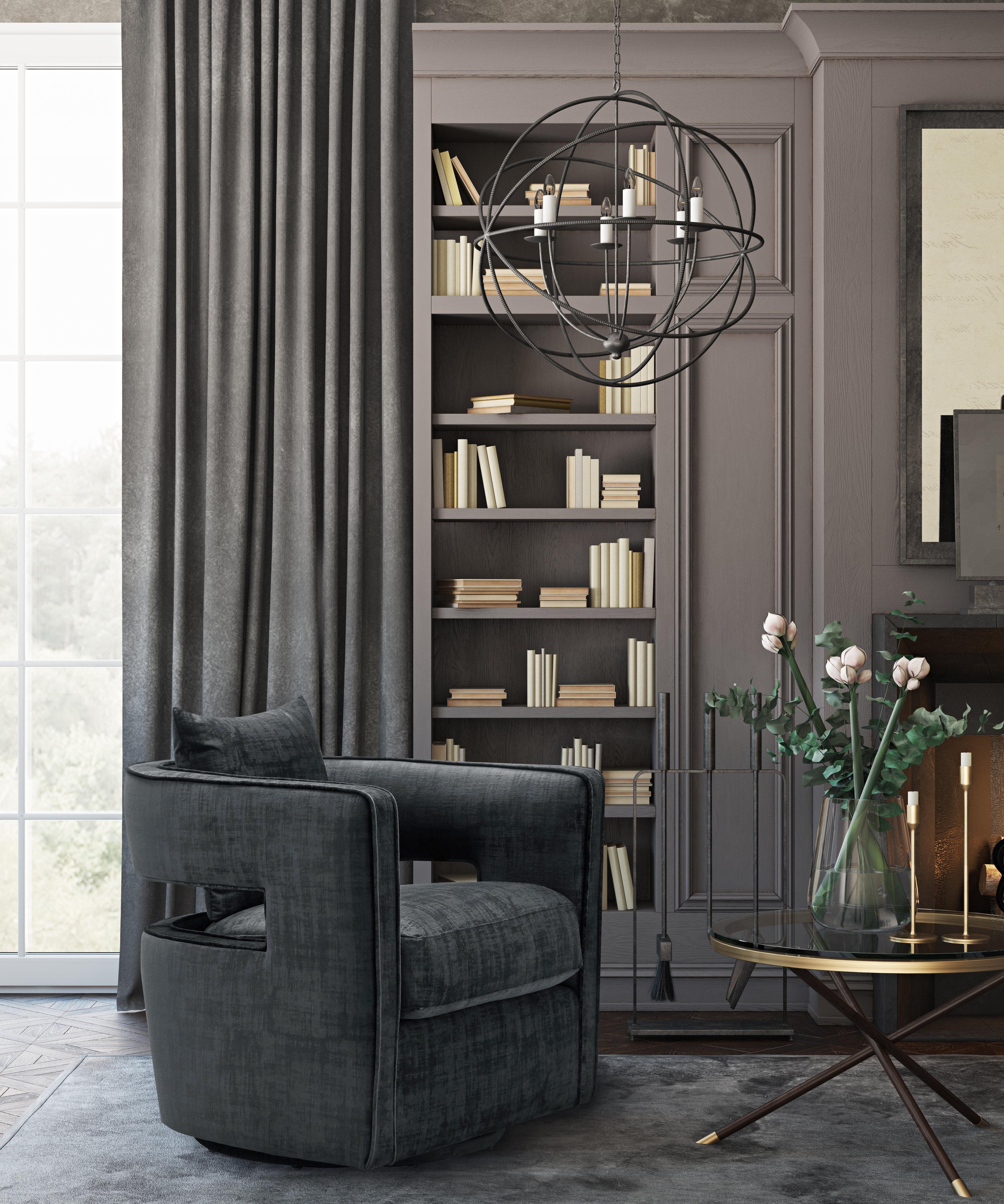 Kennedy Black Swivel Chair - UK