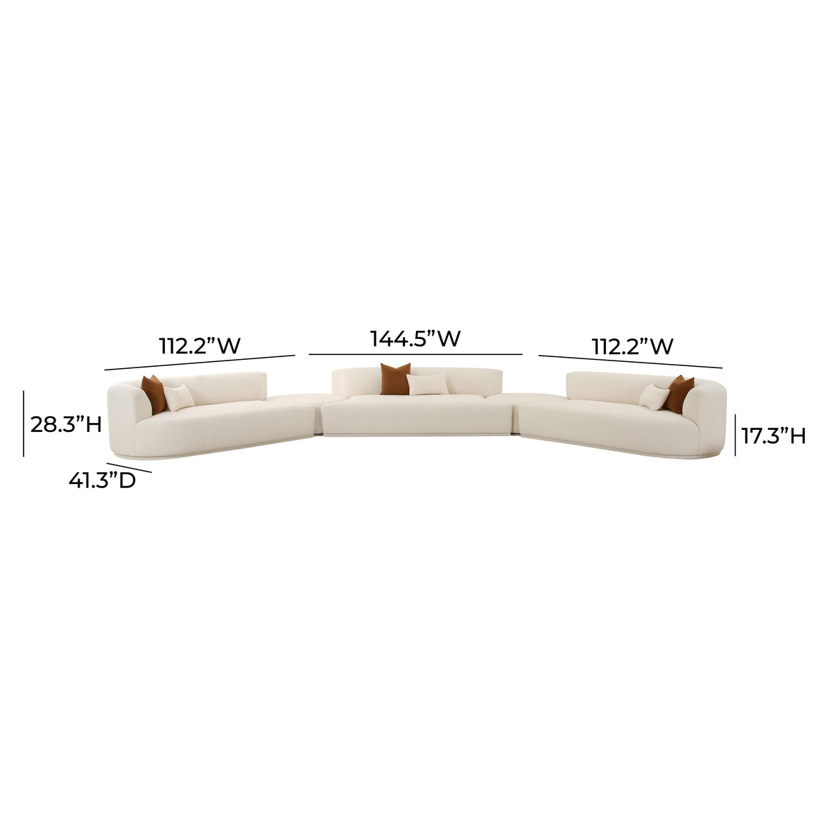 Fickle Cream Boucle Modular Sectional