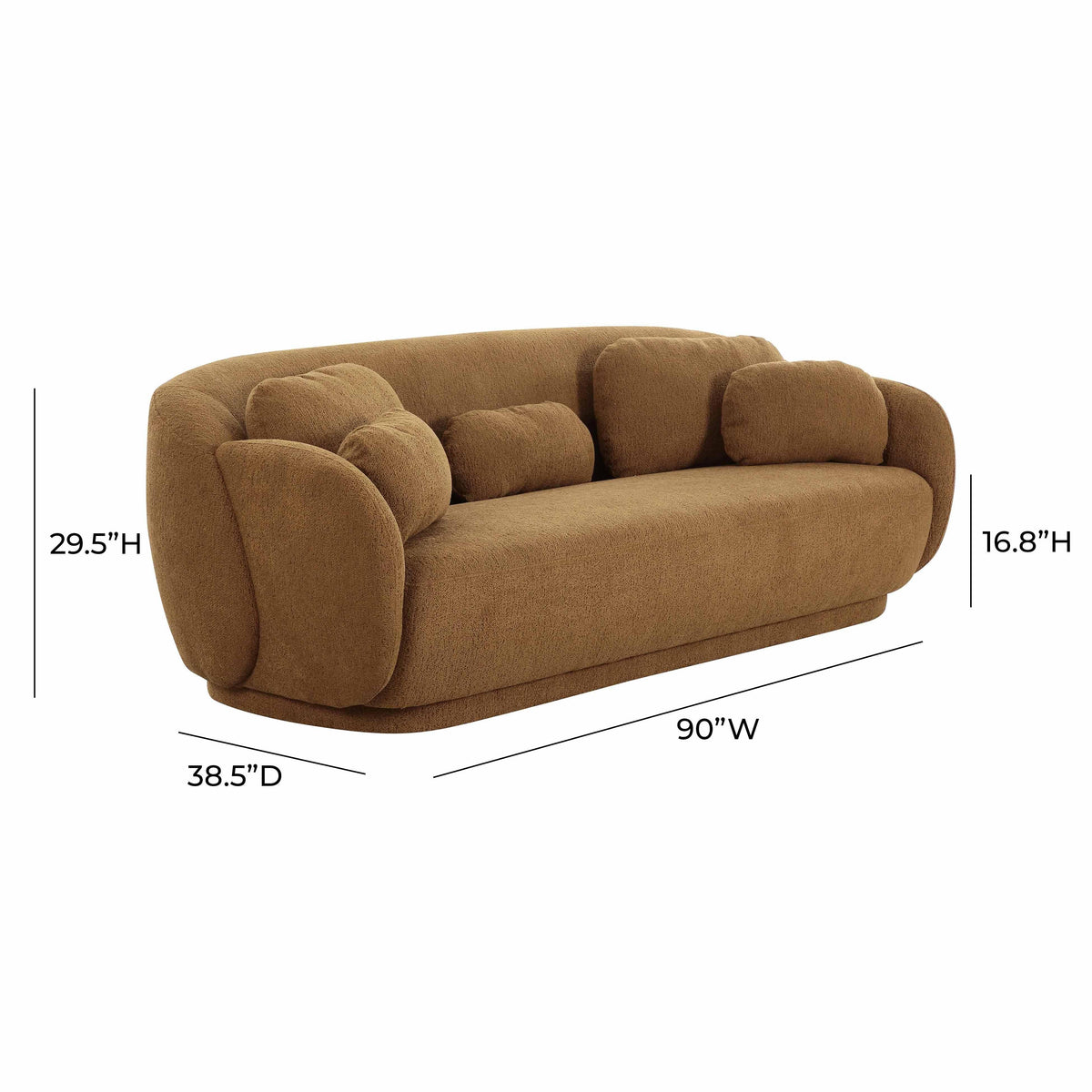 Misty Brown Boucle Modular Sectional