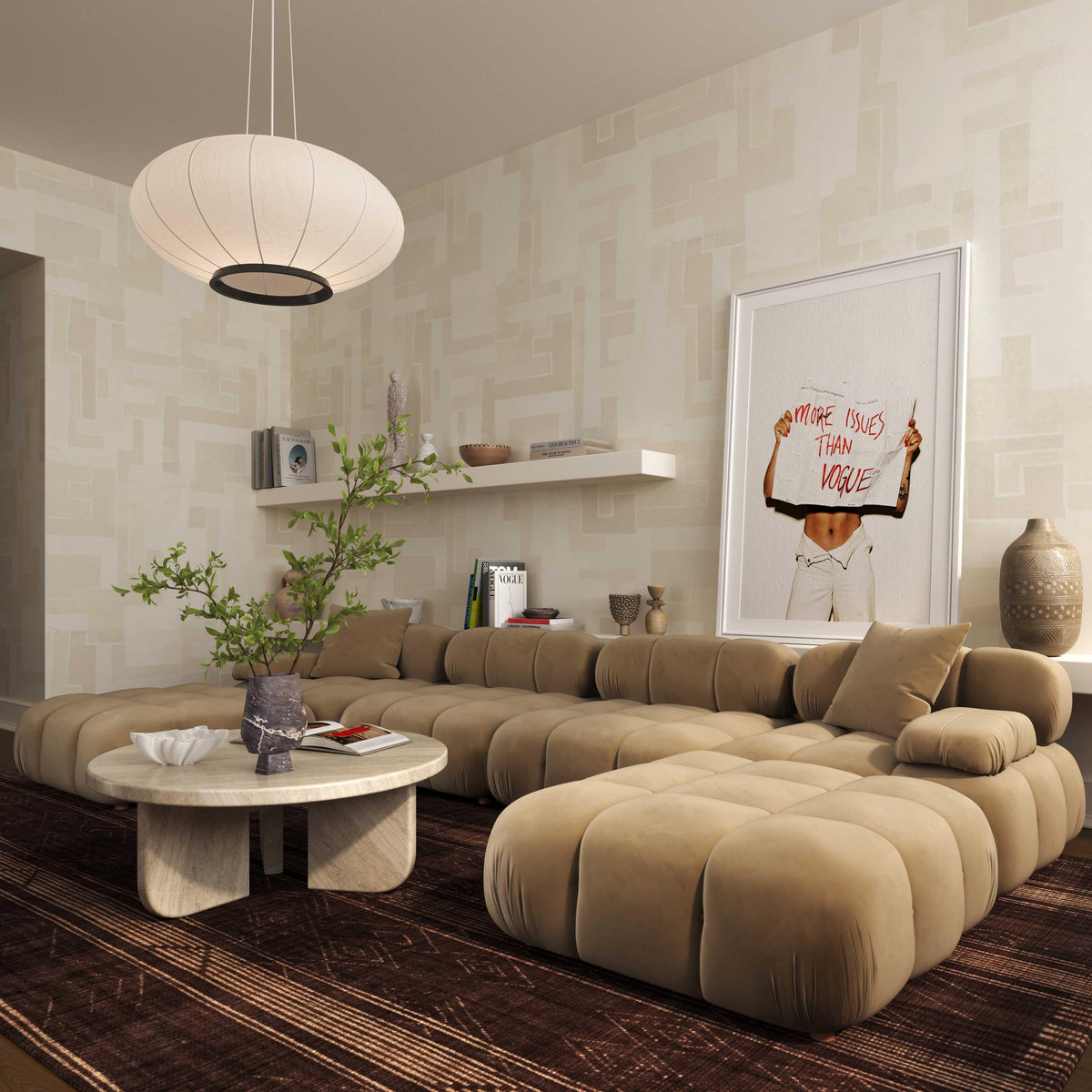 Calliope Cafe Au Lait Modular Sectional