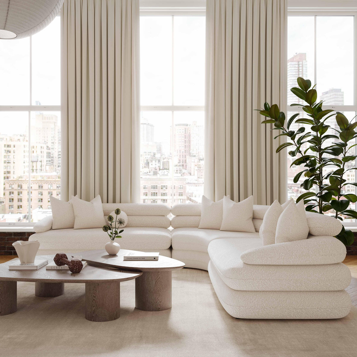 Lulu Cream Boucle Modular Sectional