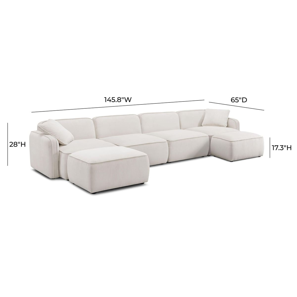 Travie White Sand Modular Sectional