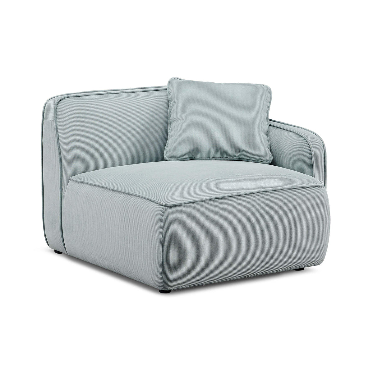 Travie Sea Foam Performance Corduroy Velvet RAF Corner Chair