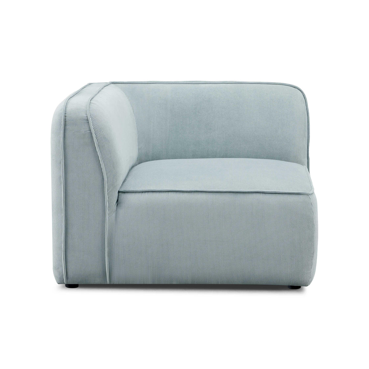 Travie Sea Foam Performance Corduroy Velvet Corner Chair