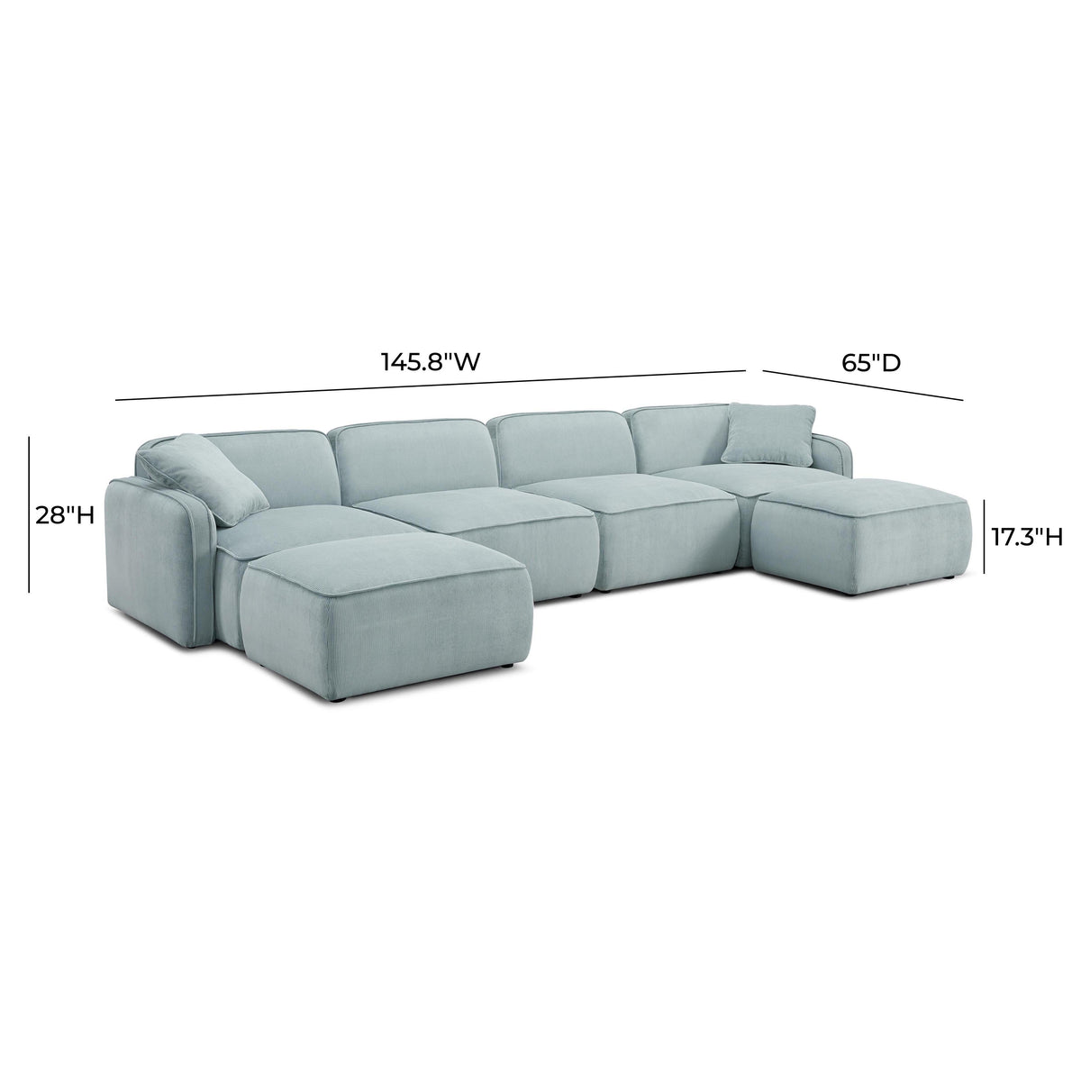 Travie Sea Foam Modular Sectional