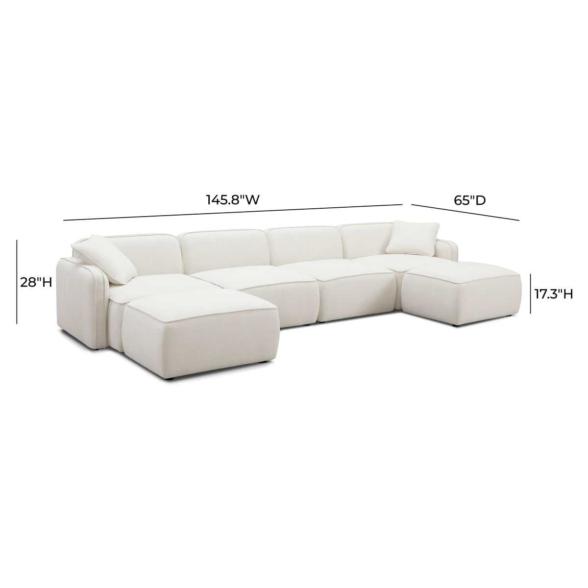 Travie Sand Linen Modular Sectional