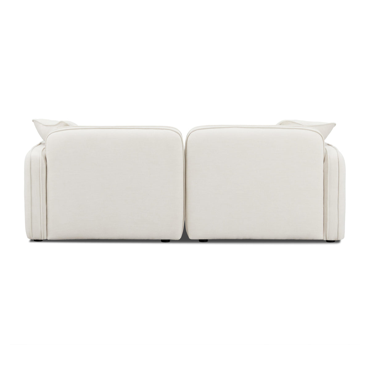 Travie Sand Upcycled Linen Modular Loveseat