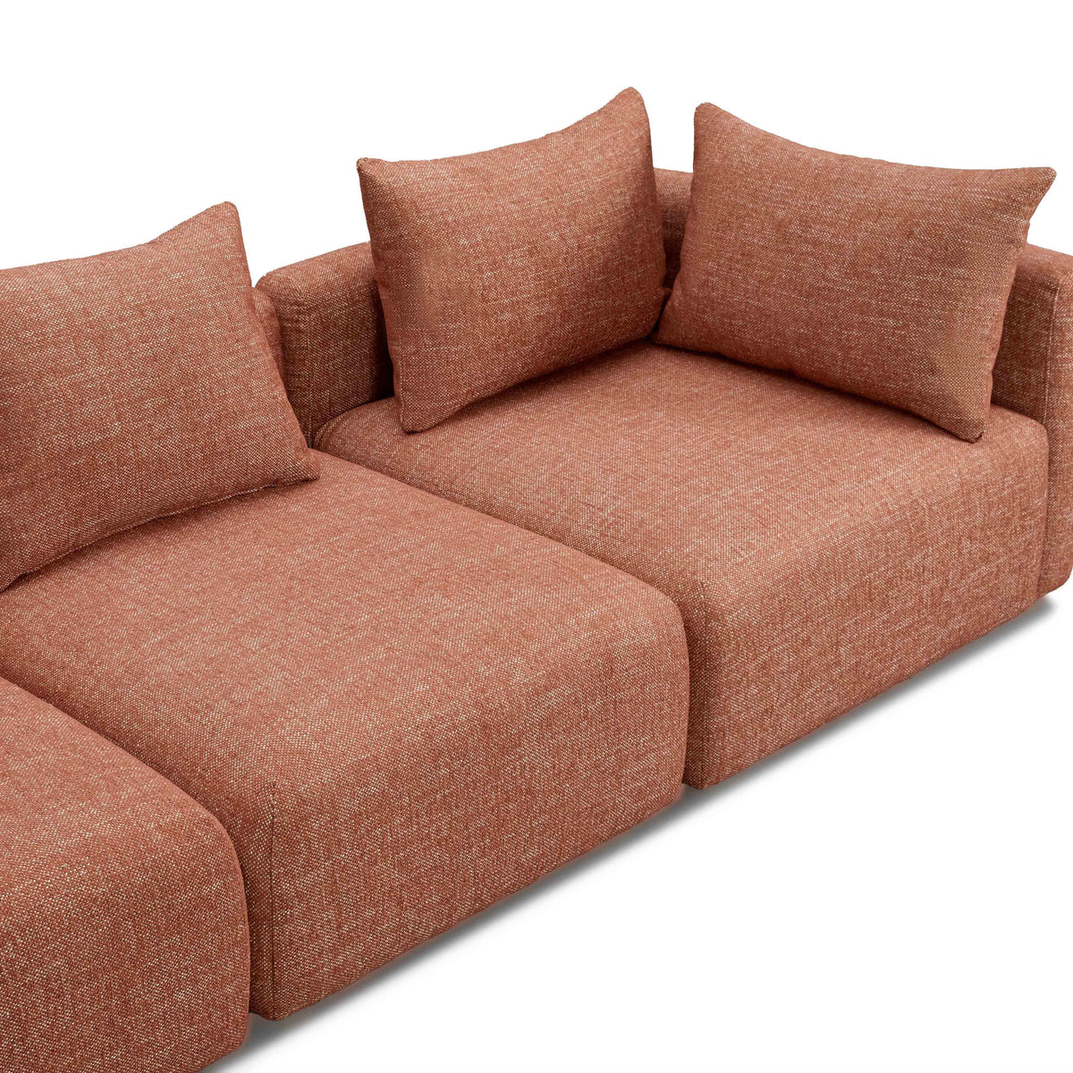 Hangover Sedona Red Textured Modular Sectional