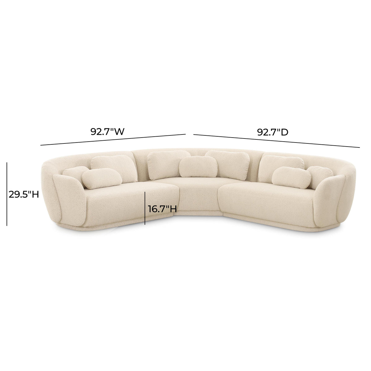 Misty Cream Boucle Modular Sectional