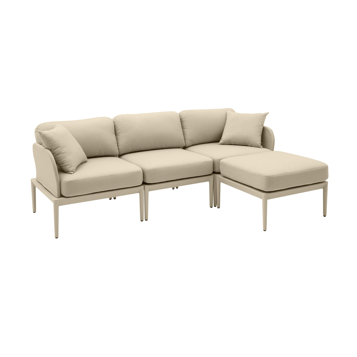 Kapri Taupe Outdoor Sectional