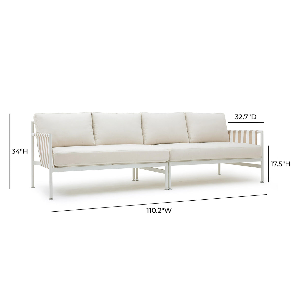Dunes Cream Outdoor 110" Sofa