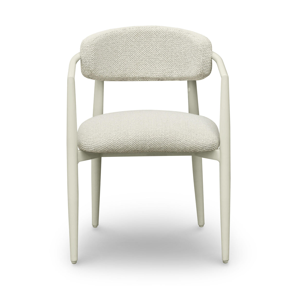 Annika Cream Textured Outdoor Dining Arm Chair