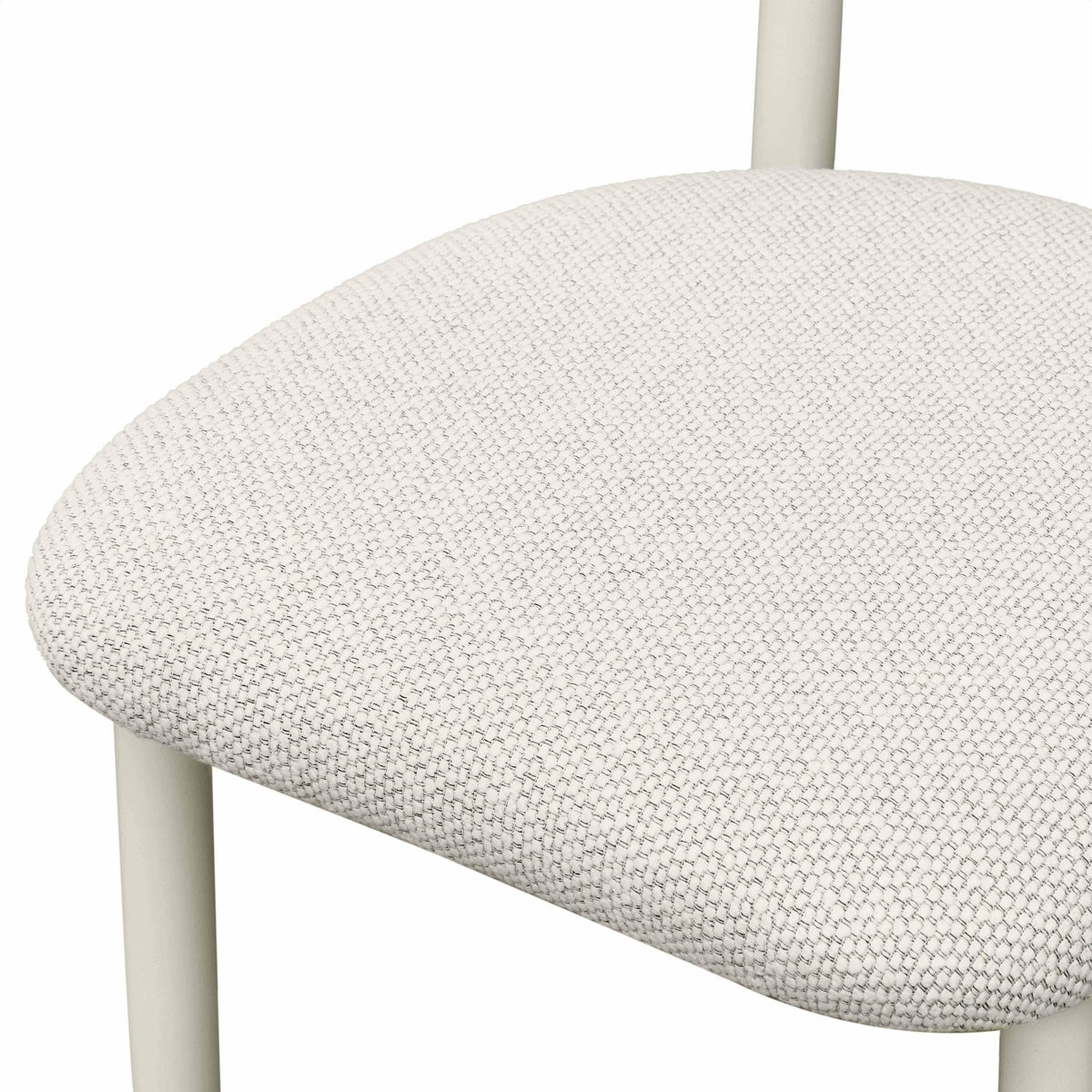 Annika Cream Textured Outdoor Dining Side Chair