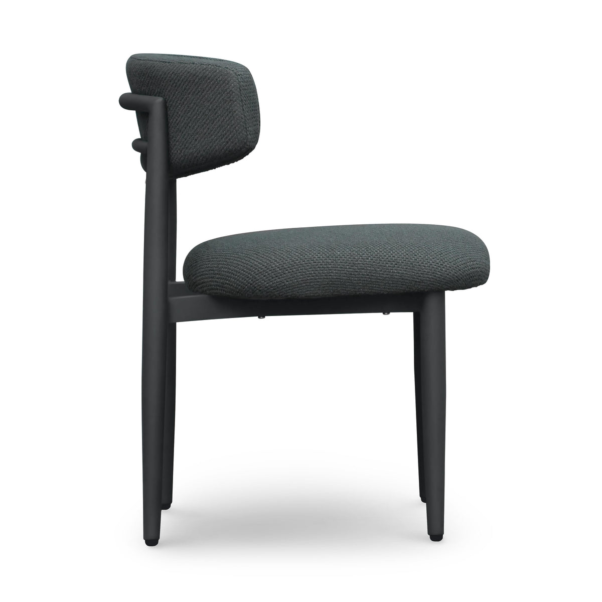 Annika Black Textured Outdoor Dining Side Chair