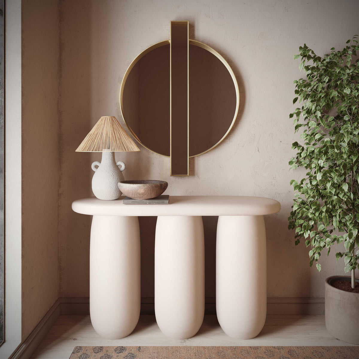 Rahul Cream Console Table